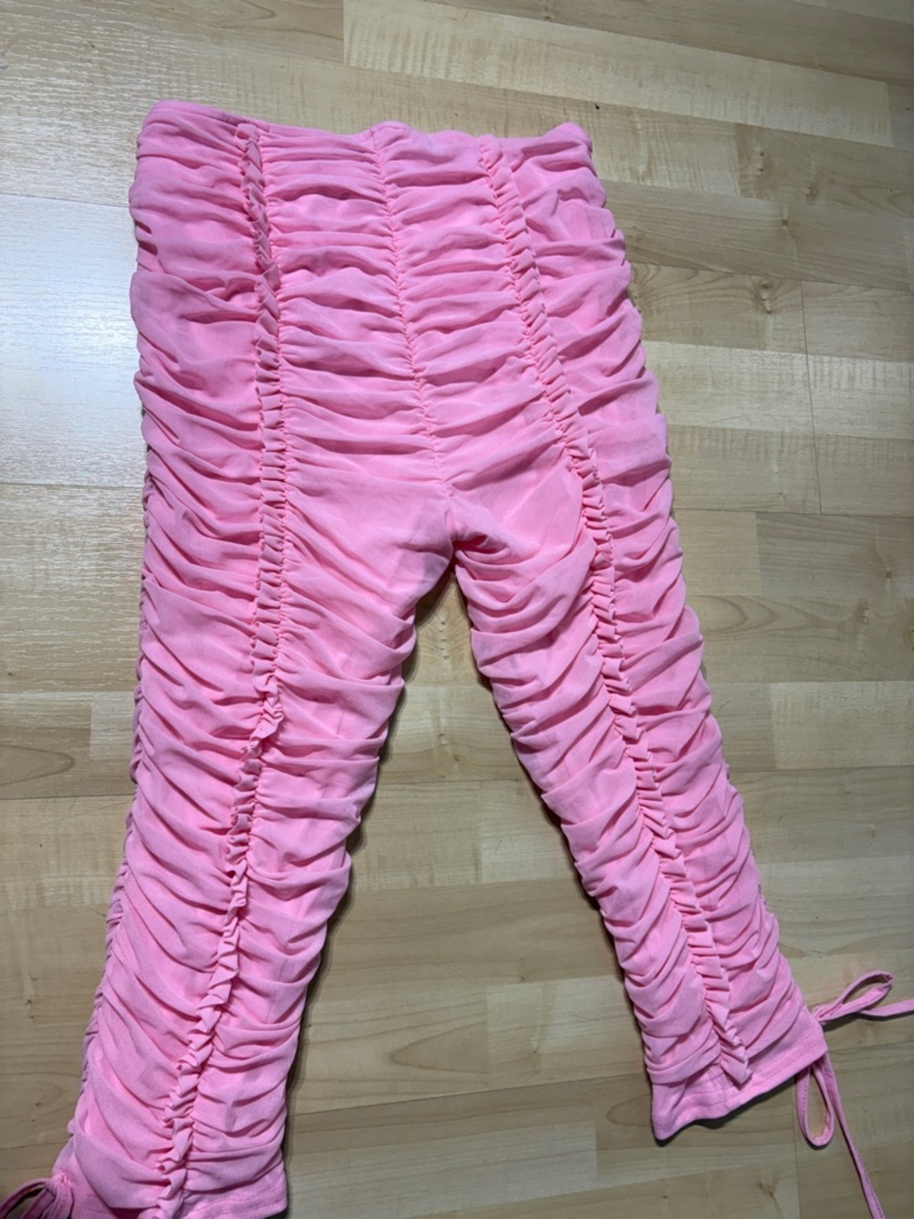Fashion Nova Pink Ruched Halter Track Pants & Top Set - Picture 6 of 6